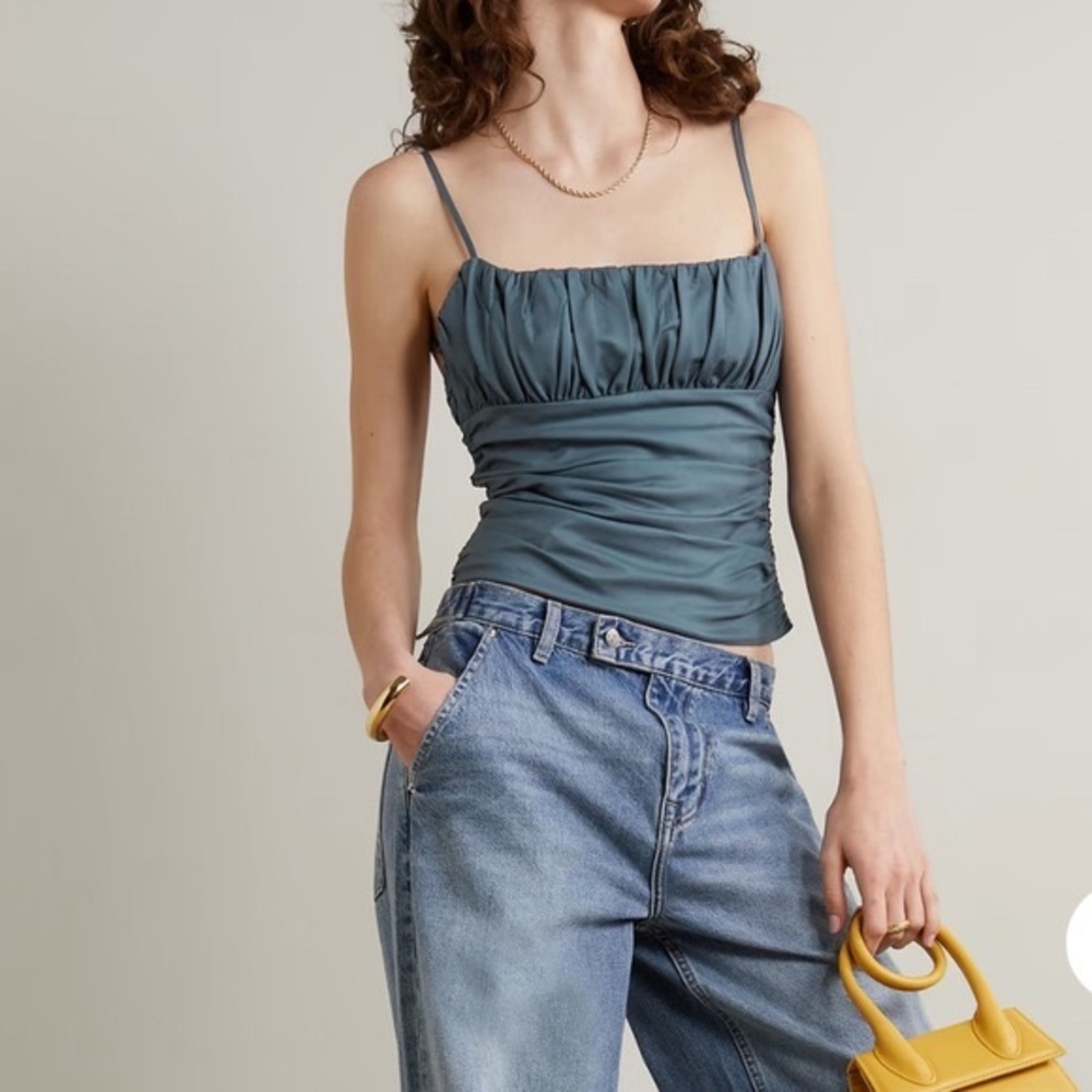 Reformation Tiana Ruched  Low Back Top
